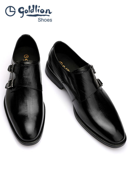 Men's Genuine Leather Monk Business Shoes