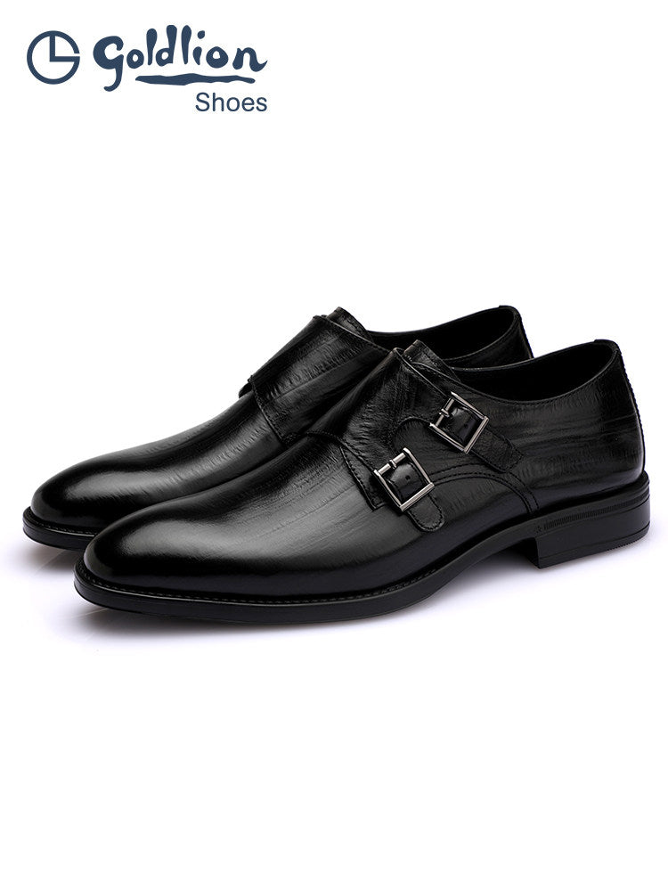 Men's Genuine Leather Monk Business Shoes