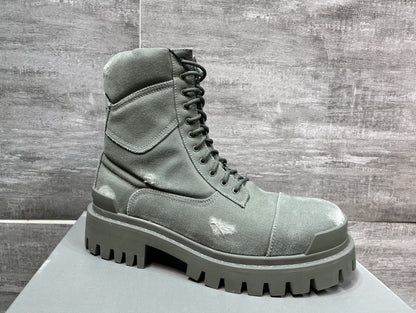 Men's Genuine Leather Round Toe Martin Boots