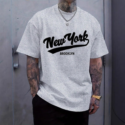 Men's Geometric Print Pure Cotton T-Shirt