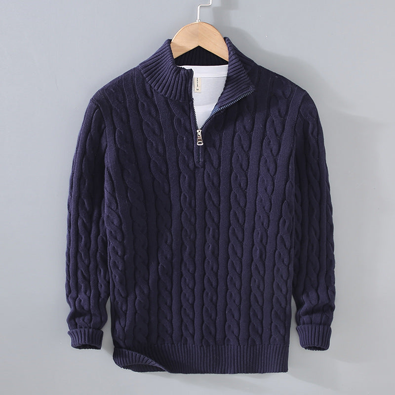 Men's Half Turtleneck Knit Sweater