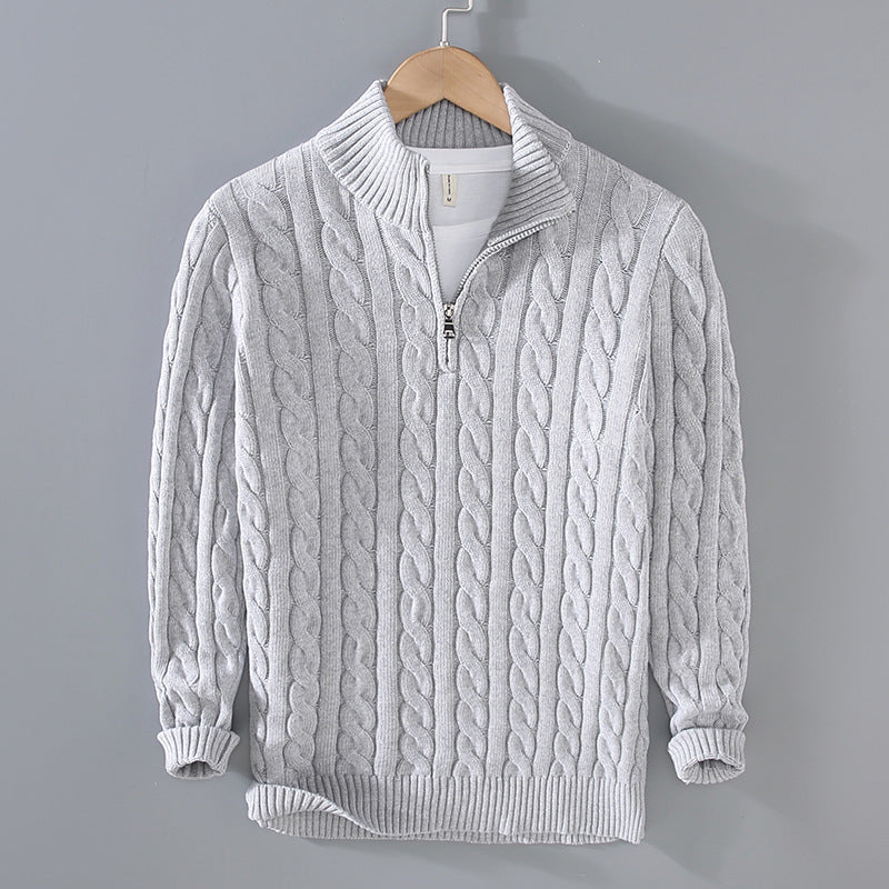 Men's Half Turtleneck Knitted Sweater