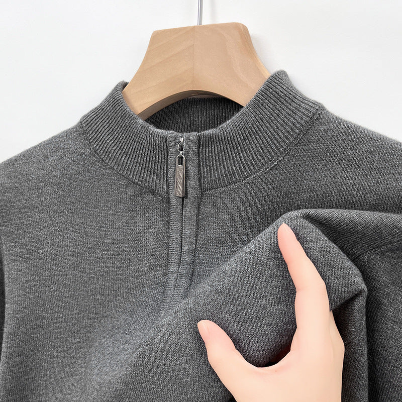 Men's Half Turtleneck Wool Blend Sweater