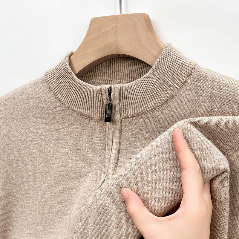 Men's Half Turtleneck Wool Blend Sweater