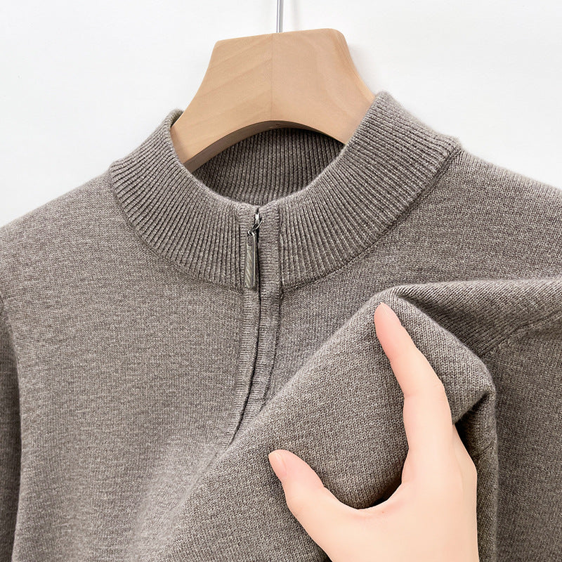 Men's Half Turtleneck Wool Blend Sweater