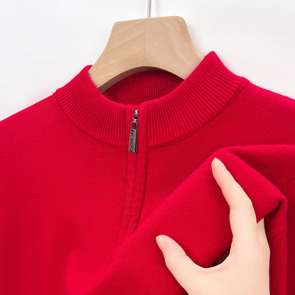 Men's Half Turtleneck Wool Blend Sweater