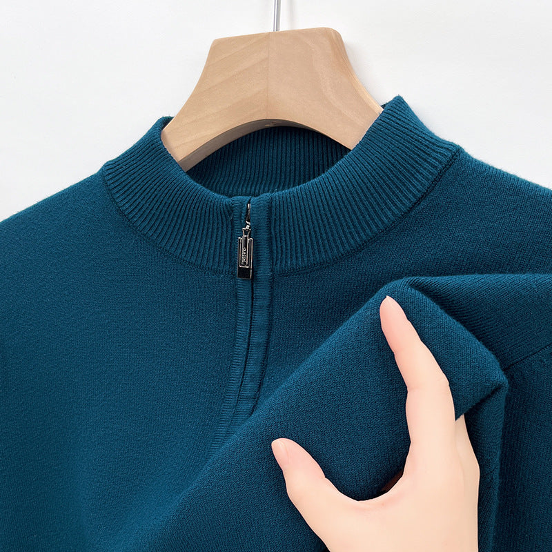 Men's Half Turtleneck Wool Blend Sweater