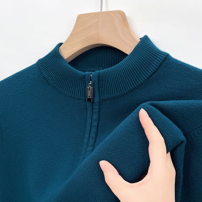 Men's Half Turtleneck Wool Blend Sweater