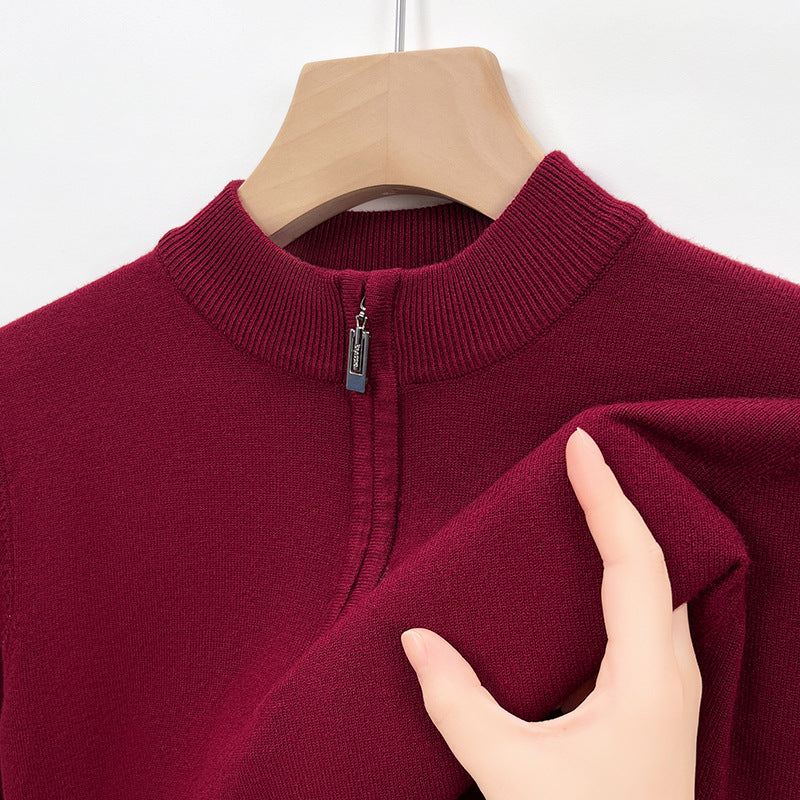 Men's Half Turtleneck Wool Blend Sweater