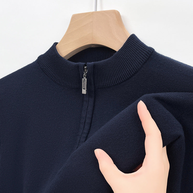 Men's Half Turtleneck Wool Blend Sweater