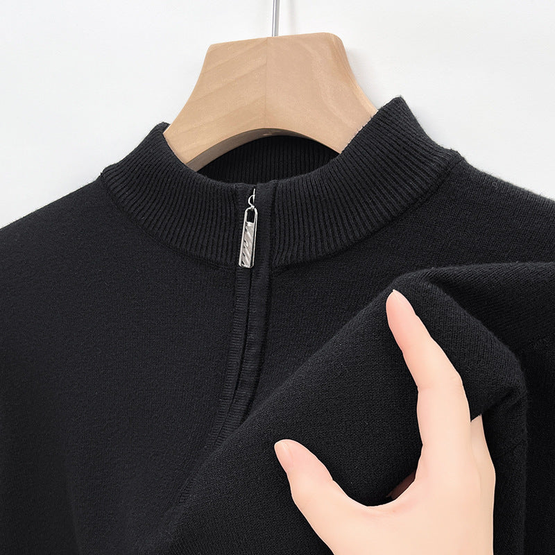 Men's Half Turtleneck Wool Blend Sweater