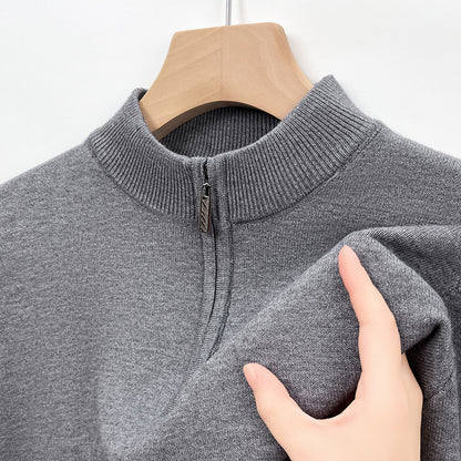 Men's Half Turtleneck Wool Blend Sweater