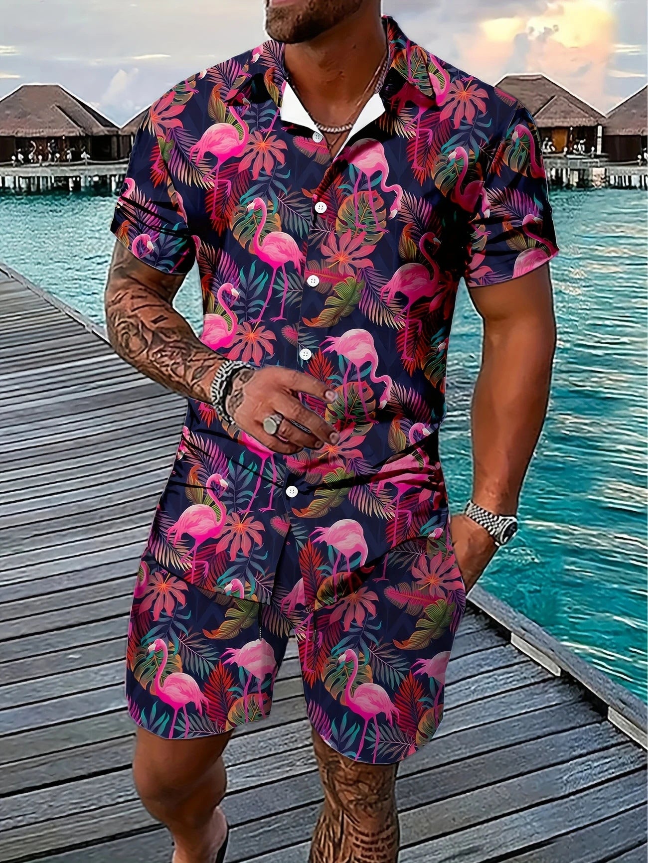 Men's Hawaiian Casual Short Sleeve Shirt