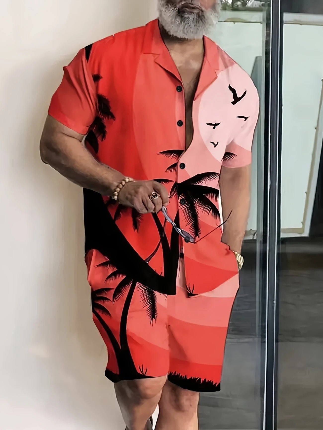 Men's Hawaiian Casual Short Sleeve Shirt