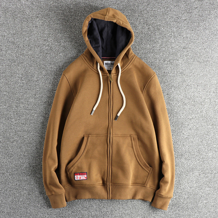 Men's Heavy Fleece Hooded Cardigan