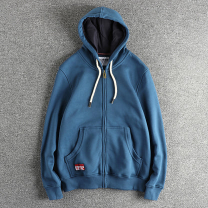 Men's Heavy Fleece Hooded Cardigan