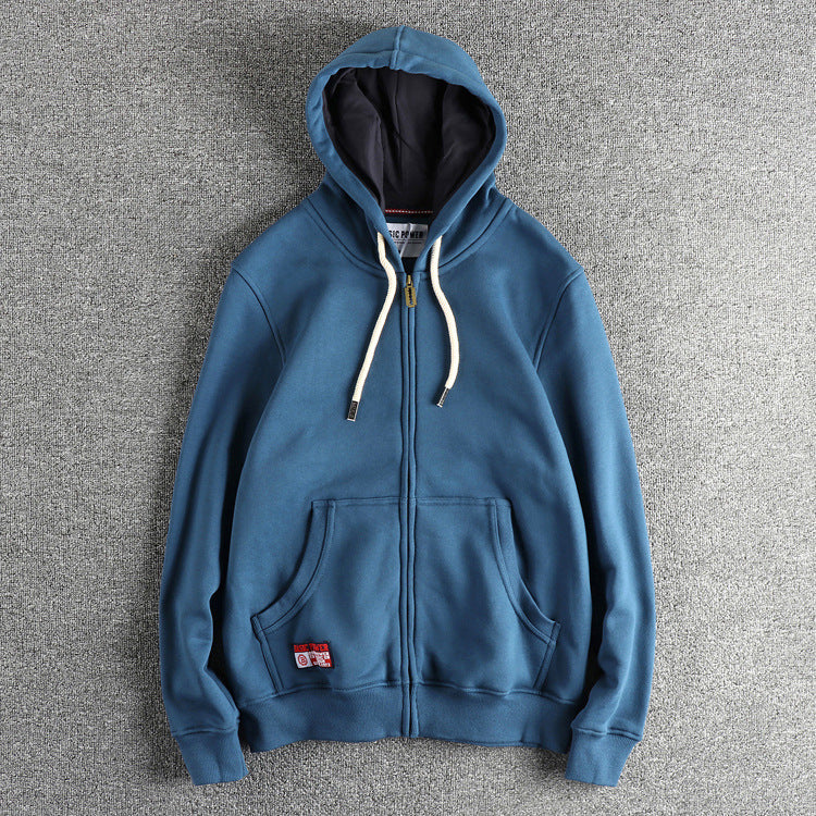Men's Heavy Fleece Hooded Cardigan