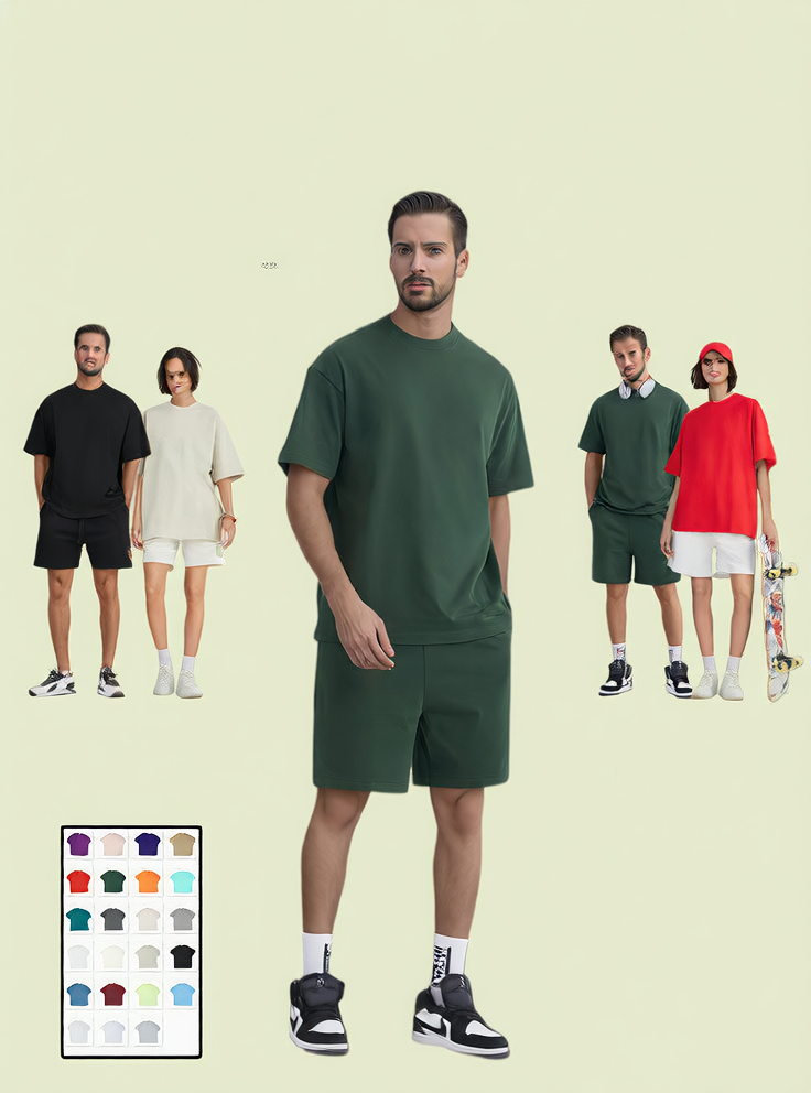 Men's Heavyweight Cotton T-Shirt for Casual and Sports Wear