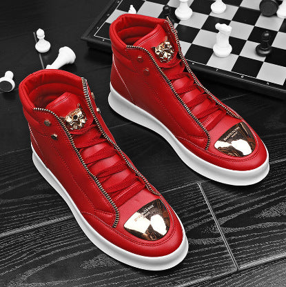 Men's High Top Leather Casual Boots