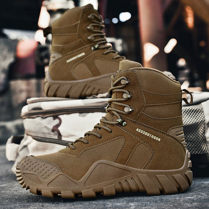 Men's High-Top Tactical Boots for Outdoor Hiking