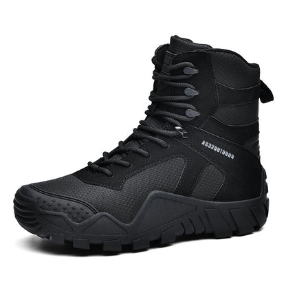 Men's High-Top Tactical Boots for Outdoor Hiking