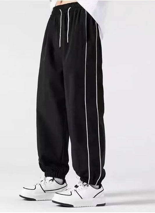 Men's High Waist Straight Leg Casual Trousers