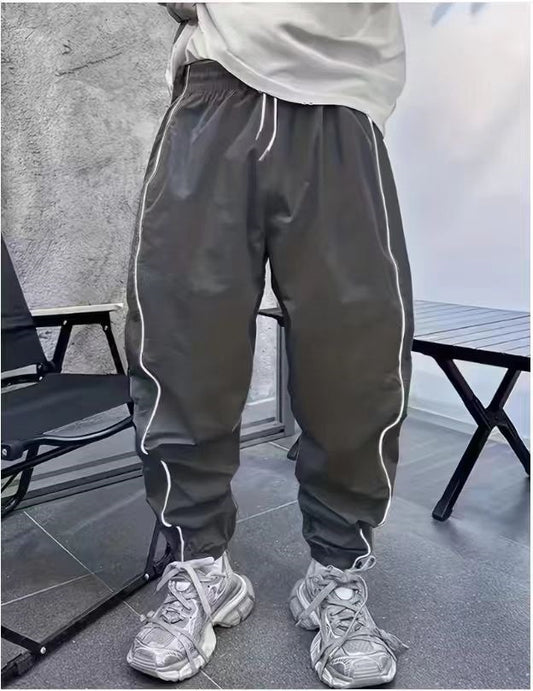 Men's High Waist Straight Leg Casual Trousers