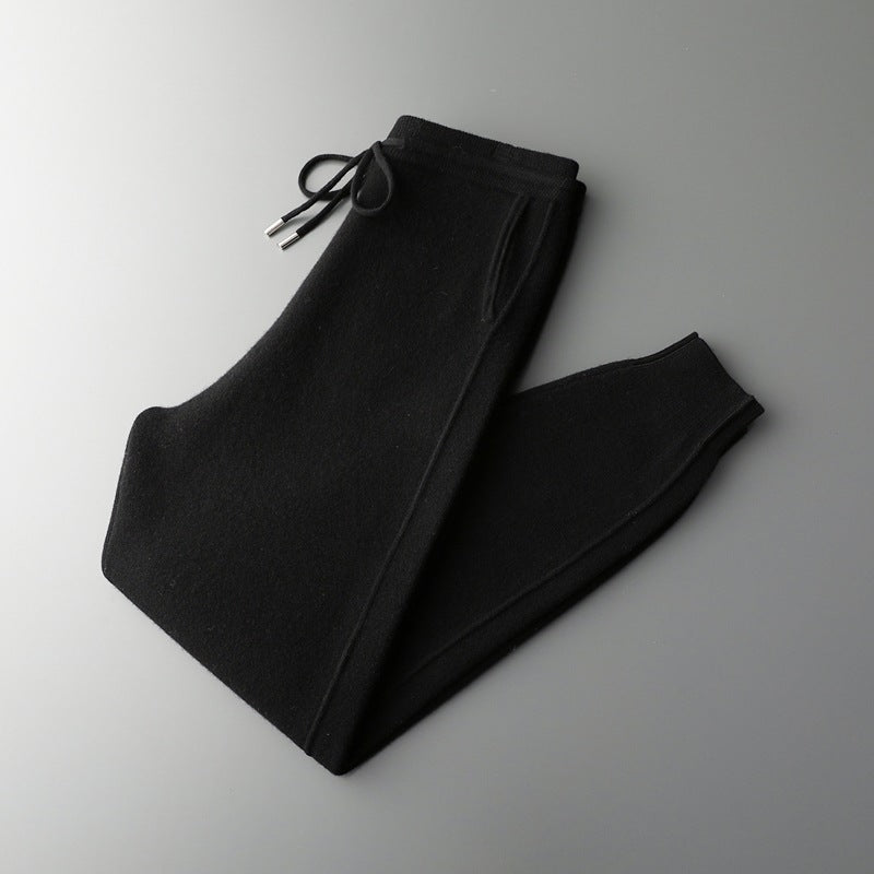 Men's High Waist Wool Casual Pants
