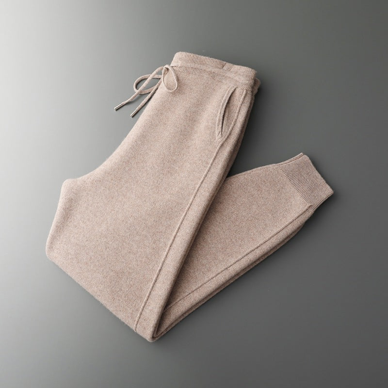 Men's High Waist Wool Casual Pants