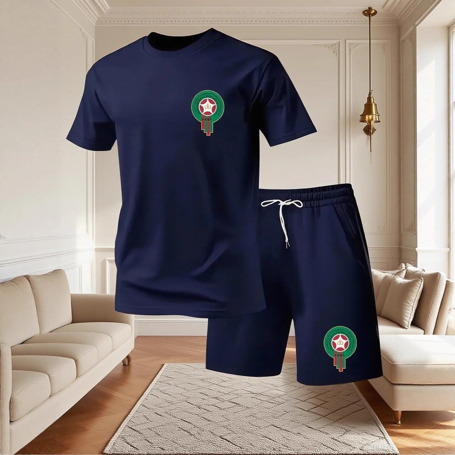 Men's Hip-Hop Sports T-Shirt and Shorts Set