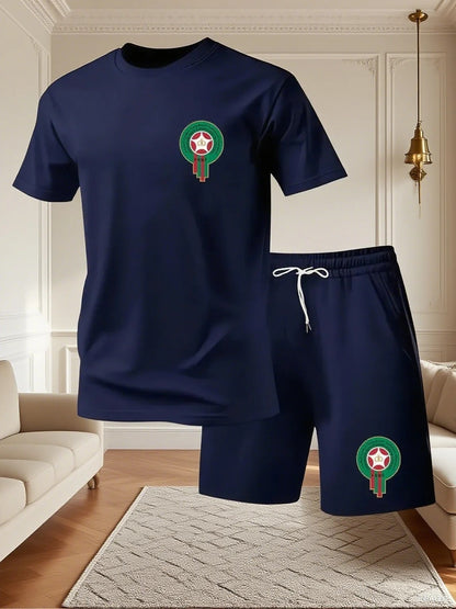Men's Hip-Hop Sports T-Shirt and Shorts Set