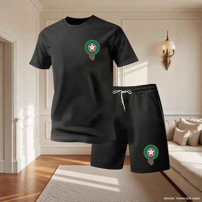 Men's Hip-Hop Sports T-Shirt and Shorts Set