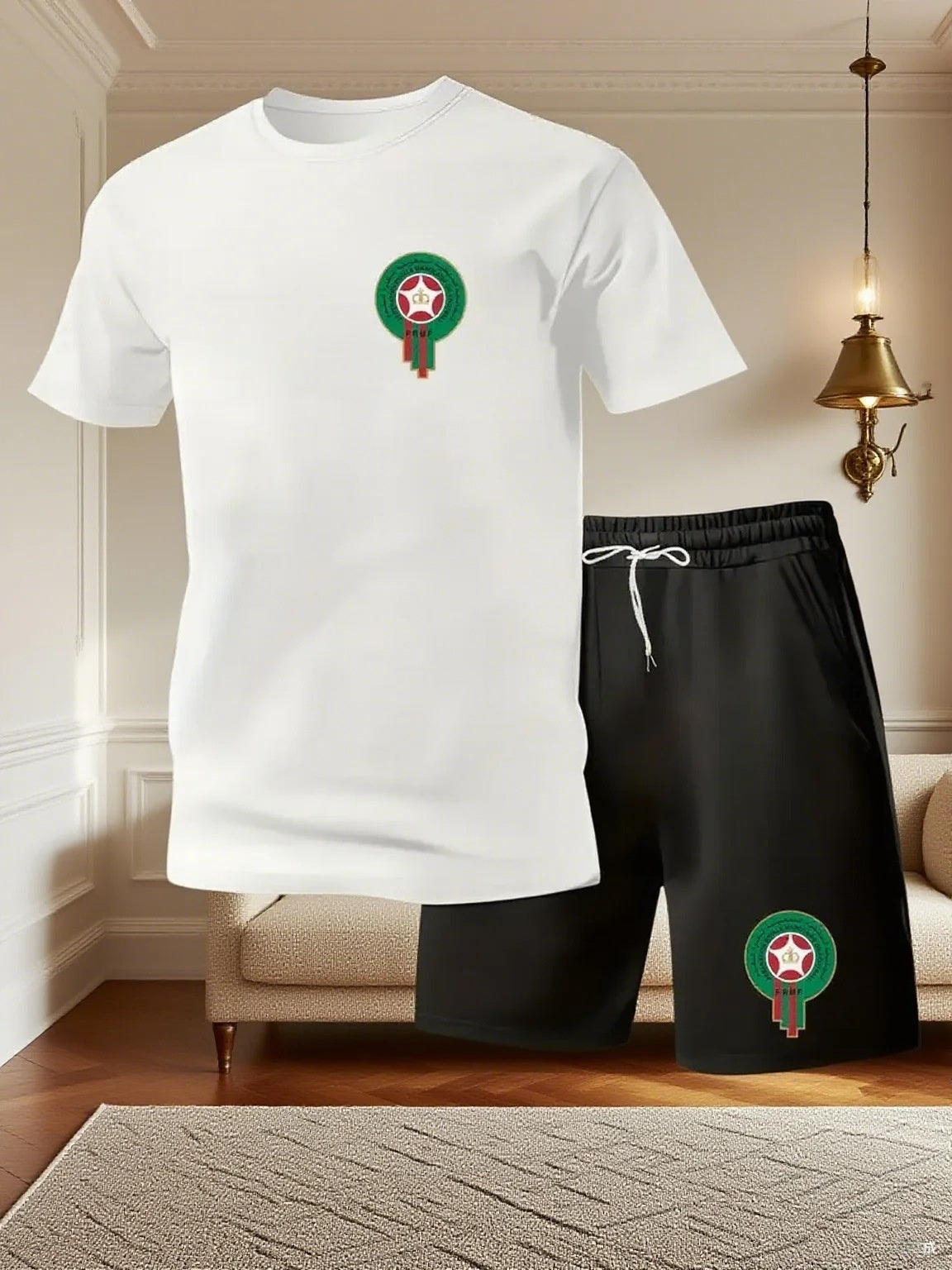 Men's Hip-Hop Sports T-Shirt and Shorts Set