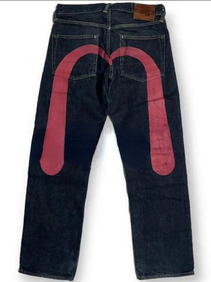 Men's Hip Hop Straight Leg Printed Jeans