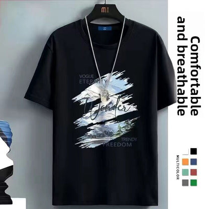 Men's Ice Silk Short Sleeve T-Shirt