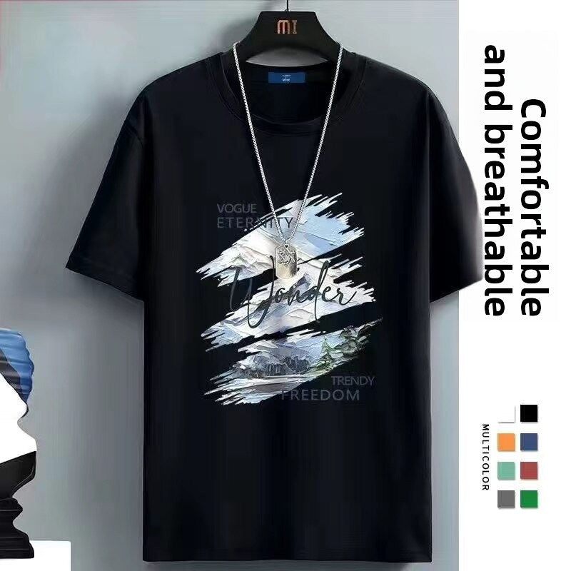 Men's Ice Silk Short Sleeve T-Shirt
