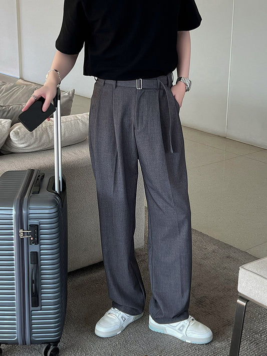 Men's ice silk trousers with a drooping feel