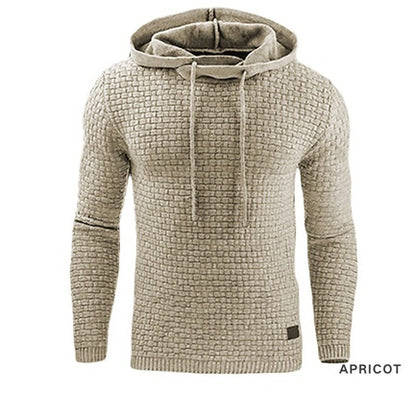 Men's jacquard long-sleeved hooded shirt
