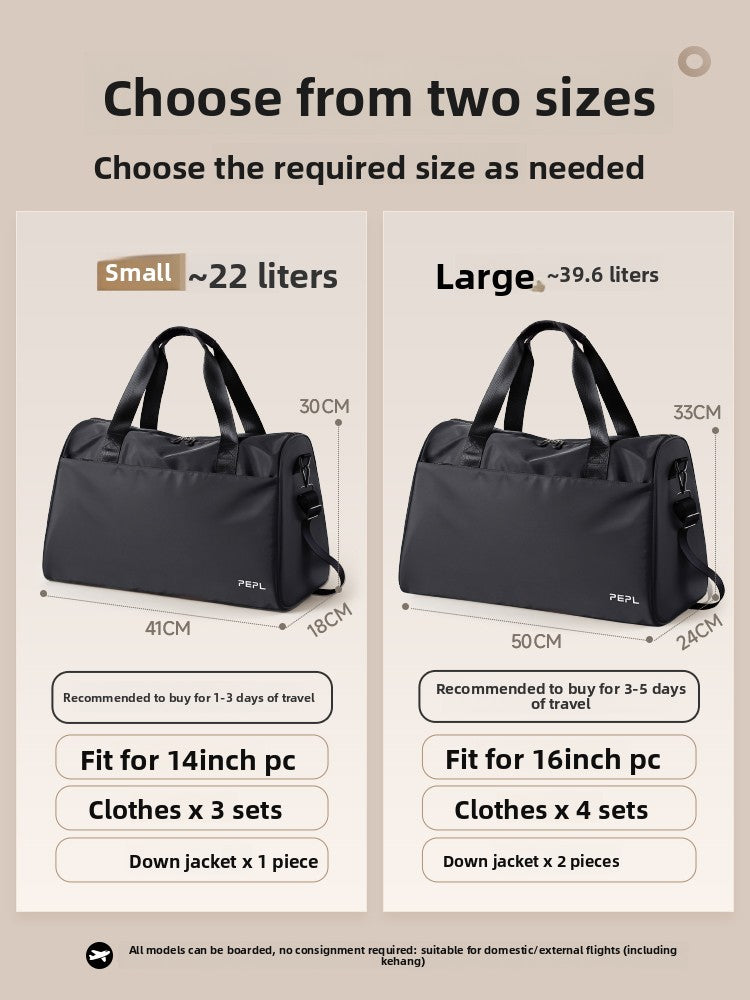Men's large capacity hand-held travel bag