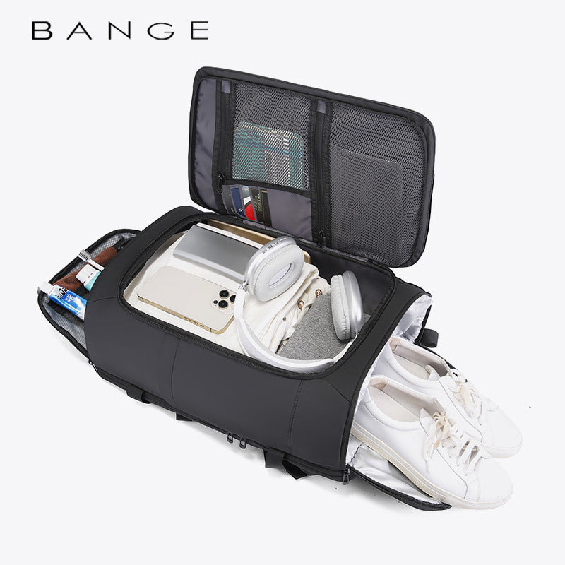 Men's Large Capacity Travel Backpack with Shoe Compartment