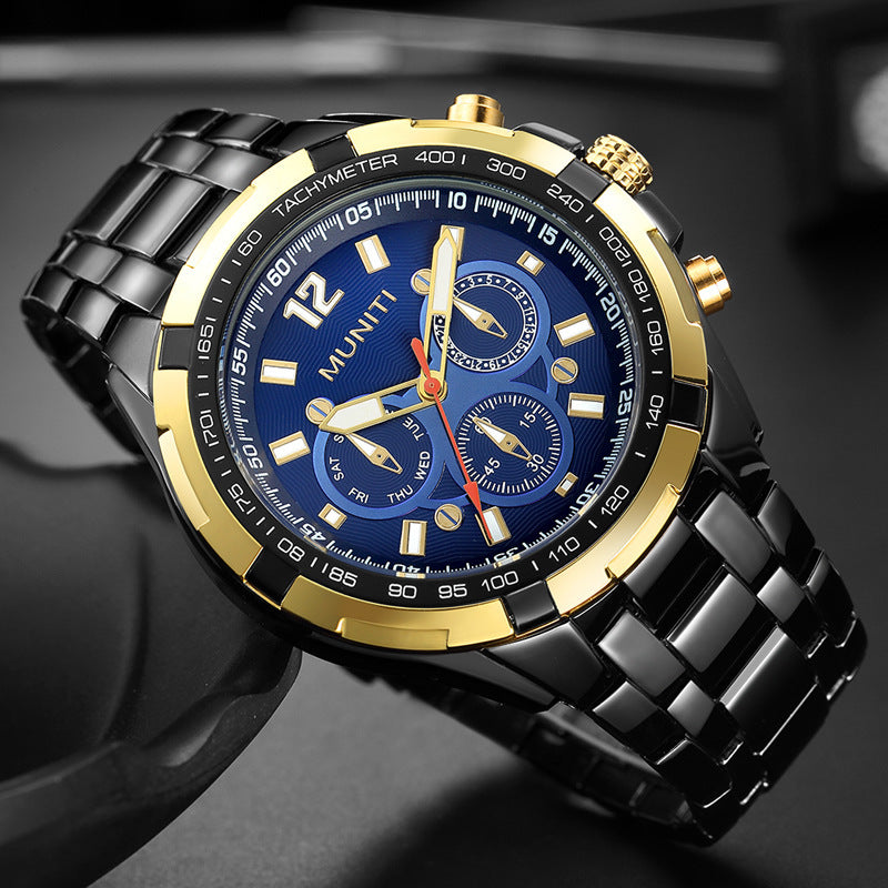 Men's large dial watch