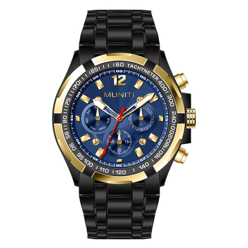 Men's large dial watch