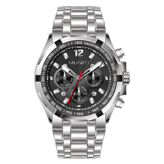Men's large dial watch
