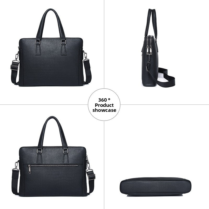 Men's Leather Briefcase Business Handbag