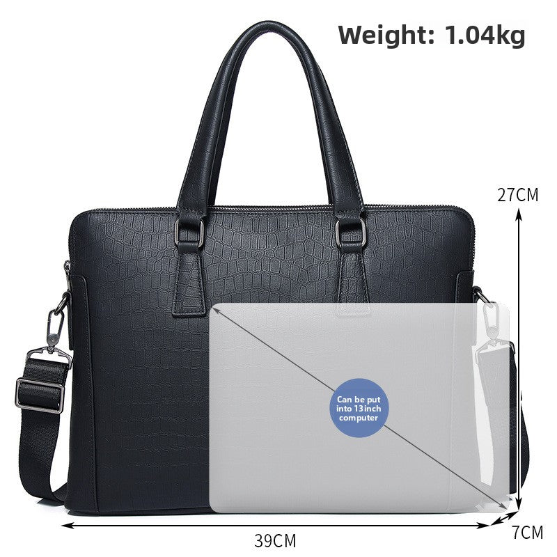 Men's Leather Briefcase Business Handbag