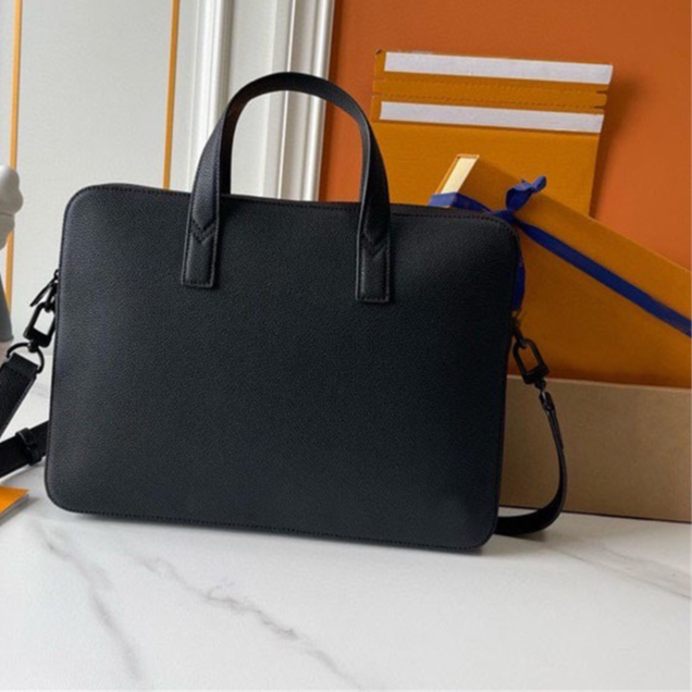 Men's Leather Handheld Briefcase