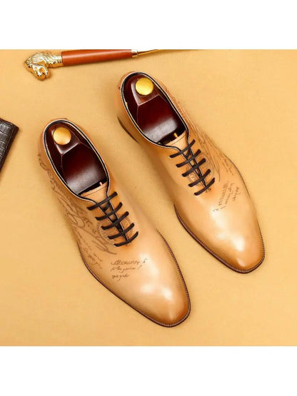 Men's Leather Oxford Dress Shoes