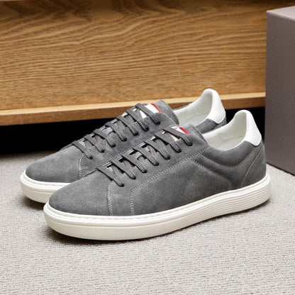 Men's Leather Patchwork Low-Top Sneakers