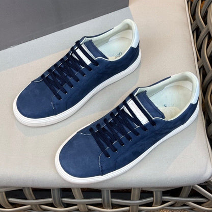 Men's Leather Patchwork Low-Top Sneakers