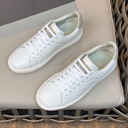 Men's Leather Patchwork Low-Top Sneakers